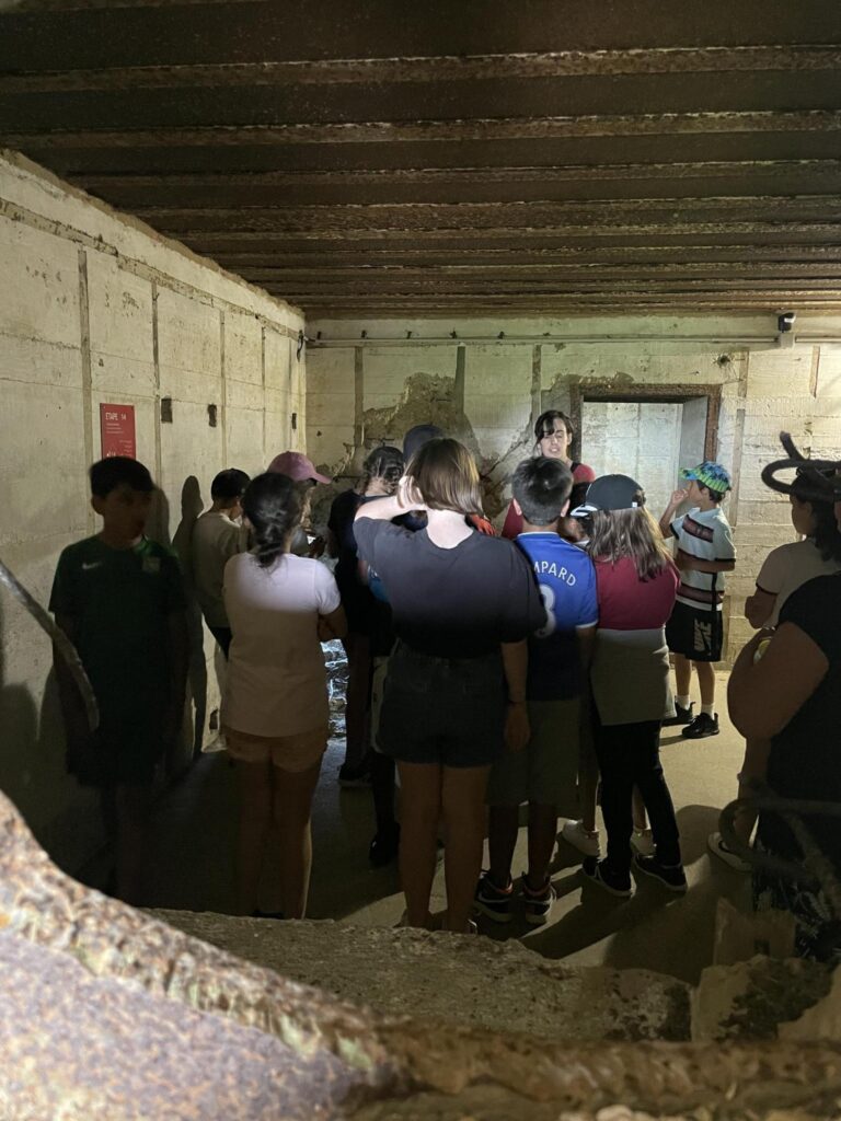 School visit to the Azeville casemate battery