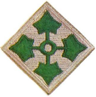 Insigne de la 4th représentant une feuille de lierre. 
