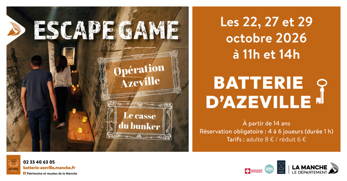 Bandeau annonçant l'escape game les 22, 27 et 29.